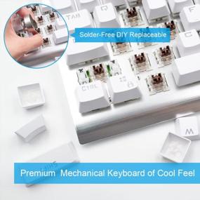img 2 attached to MechanicalEagle Z-77 75% Mechanical Keyboard Aluminium Panel Clicky Blue Switches Rainbow LED Backlit N-Key Rollover 87-Key Tenkeyless Hot Swappable Spare Switches Included