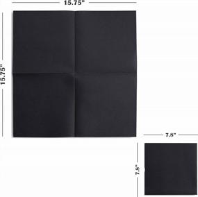 img 2 attached to 50-Pack BLACK Linen-Feel Colored Paper Napkins - Soft & Absorbent Cloth-Like Decorative Luncheon Napkins For Kitchen, Party, Wedding, Dinner Or Any Occasion
