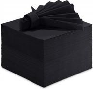 50-pack black linen-feel colored paper napkins - soft & absorbent cloth-like decorative luncheon napkins for kitchen, party, wedding, dinner or any occasion logo