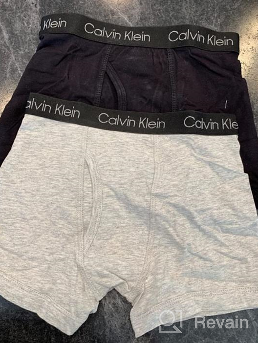 img 1 attached to Comfortable and stylish: Calvin Klein Boy's Kids Modern Cotton Assorted Boxer Briefs Underwear, Multipack review by Tommy Almasri