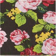 🌸 pack of 40 vintage flower printed paper napkins - ideal for weddings, dinner parties, and events - 2-ply luncheon napkins - size: 6.5x6.5 inch - retro collection (flower 02) логотип