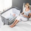 👶 alvod baby bassinet: bedside sleeper for infants with adjustable height, breathable mesh, and easy assembly logo