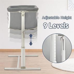 img 2 attached to 👶 ALVOD Baby Bassinet: Bedside Sleeper for Infants with Adjustable Height, Breathable Mesh, and Easy Assembly