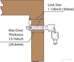 img 1 attached to 🔒 Naissian RV Locks - Secure Your Storage Doors & Cabinet Drawers with Keys - Pack of 2 Cam Locks for Travel Trailers, 1 1/8" Fit for 13/16" Max Door Thickness - Includes 4 Keys & Manual