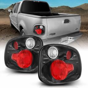 img 4 attached to Upgrade Your Ford F-150 Flareside Tail Lights With AmeriLite Euro Carbon Fiber Replacement Pair For Improved Style And Safety