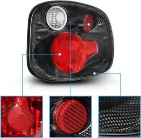 img 2 attached to Upgrade Your Ford F-150 Flareside Tail Lights With AmeriLite Euro Carbon Fiber Replacement Pair For Improved Style And Safety