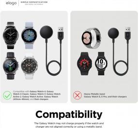 img 3 attached to Elago GWT2 Compatible With Samsung Watch Charger For Galaxy Watch 4 Charger Stand/Galaxy Watch 4 Classic/Galaxy Watch 3 Charger/Galaxy Watch Active(40~46Mm)-[Black] [Charging Cable Not Included]