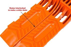 img 2 attached to Mytee Products Interlocking Tire Skates: Tow Truck Wrecker Rollback Carrier Safety Orange (4pc Set)