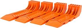 img 1 attached to Mytee Products Interlocking Tire Skates: Tow Truck Wrecker Rollback Carrier Safety Orange (4pc Set)