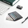 slim rfid wallet for men - minimalist front pocket credit card holder logo