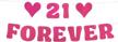 5 ft. hot pink glitter banner - 21st birthday party decorations, finally 21 photobooth backdrop, fetti 21 forever bday celebration supplies logo