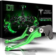 🏍️ green off-road/dirt bike clutch brake levers for kx65 2000-2022, kx85 2001-2022, kx100 2001-2021, kx125 2000-2005, kx250 2000-2004, kx250f rmz250 2004, rmz 250 2007-2022, rmz 450 rmz450 2005-2022 by poison scorpion логотип