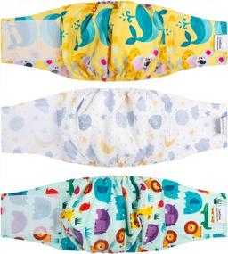 img 4 attached to CuteBone Male Dog Potty Training Belly Band, Leakproof Comfort 3-Pack (DM09XS)