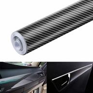arespark black carbon fiber 6d car wrap vinyl roll with air release 1ft x 10ft logo