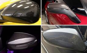 img 1 attached to Arespark Black Carbon Fiber 6D Car Wrap Vinyl Roll With Air Release 1Ft X 10Ft