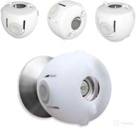 🚪 moonybaby door knob cover: kid-proof child safety locks for doors - 4 pack/white logo