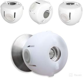 img 4 attached to 🚪 Moonybaby Door Knob Cover: Kid-Proof Child Safety Locks for Doors - 4 Pack/White