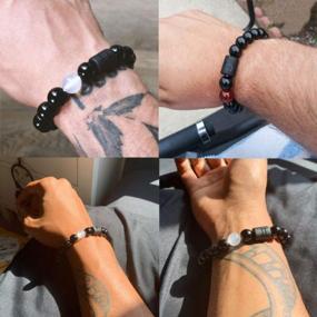 img 1 attached to 12 Constellation Zodiac Bracelet For Men & Women - Natural Obsidian, Hematite, Onyx & Tiger Eye Beads