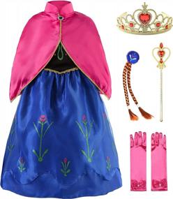 img 4 attached to 👸 JerrisApparel Princess Snow Party Dress Costume - Queen Cosplay Dress Up