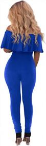 img 2 attached to PRETTYGARDEN Off Shoulder Sleeve Hollow Out Summer Women Bodycon Long Jumpsuit Rompers