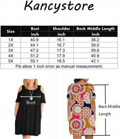 img 1 attached to Plus Size Cold Shoulder T-Shirt Swing Dress With Pockets For Women - Casual And Comfy From Kancystore