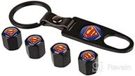 benzee black wheel valve superman logo