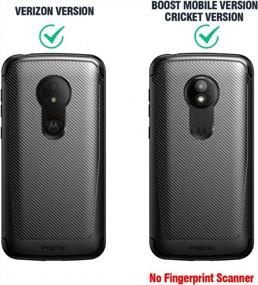 img 3 attached to Moto E5 Play Case, Poetic Karbon Shield [Shock Absorbing] Slim Fit TPU Case With [Carbon Fiber Texture] For Motorola Moto E5 Play Black