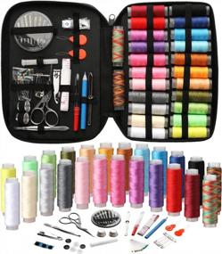 img 4 attached to Complete Professional Sewing Kit With 22 Spools Of Thread, Organizer, Scissors, Needles, And More - Perfect For Beginners Or Emergency Situations - Ideal Mother'S Gift