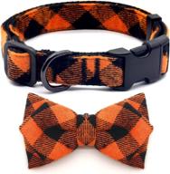 🐶 azuza dog bow tie collar - soft adjustable bowtie collars for small to large dogs logo