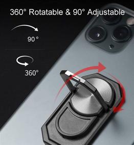 img 2 attached to Two Detachable Cellphone Ring Holder Stand Magnetic Car Phone Holder Mount Kickstand - Wireless Charging Compatible With IPhone