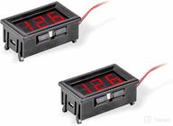 🚗 comando 2pcs dc4.2-31v automotive digital voltmeter gauge - versatile volt meter for cars, motorcycles, suvs, boats, and more (red) логотип