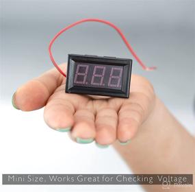 img 3 attached to 🚗 Comando 2pcs DC4.2-31V Automotive Digital Voltmeter Gauge - Versatile Volt Meter for Cars, Motorcycles, SUVs, Boats, and More (Red)