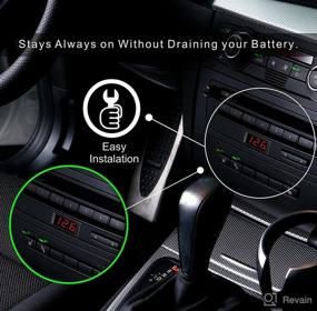 img 2 attached to 🚗 Comando 2pcs DC4.2-31V Automotive Digital Voltmeter Gauge - Versatile Volt Meter for Cars, Motorcycles, SUVs, Boats, and More (Red)
