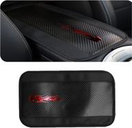 🚗 xeminan waterproof carbon fiber leather pattern armrest box cushion - universal fit for four seasons, car armrest seat cover with central control seat cushion (red) логотип