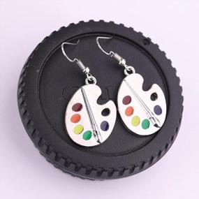 img 2 attached to Lemegeton Fashion Colorful Palette Earrings