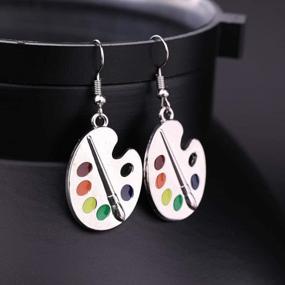 img 3 attached to Lemegeton Fashion Colorful Palette Earrings