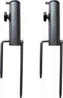 ammsun adjustable portable umbrella base - heavy duty metal holder for versatile use in various grounds - ideal for outdoor parks, patios, and beaches - 2 pack logo