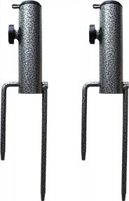 img 4 attached to AMMSUN Adjustable Portable Umbrella Base - Heavy Duty Metal Holder For Versatile Use In Various Grounds - Ideal For Outdoor Parks, Patios, And Beaches - 2 Pack
