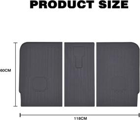 img 1 attached to D1M Fit Tesla Model Y Rear Trunk Seats Back Mats 🚙 Cover: All-Weather Seat Protector Pet Mat Pack of 3 with Enhanced Stickiness