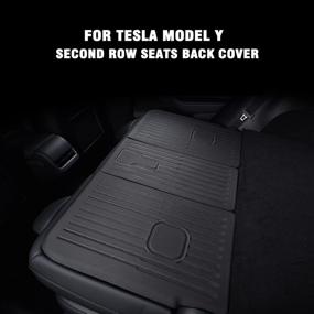 img 3 attached to D1M Fit Tesla Model Y Rear Trunk Seats Back Mats 🚙 Cover: All-Weather Seat Protector Pet Mat Pack of 3 with Enhanced Stickiness