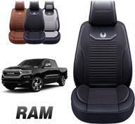 🚗 oasis auto 2009-2022 ram 1500 2500 3500 custom fit seat covers | faux leather tailor fit seat cover for ram pick-up truck (ram-08 full set, black) logo