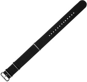 img 1 attached to 💪 Durable 18mm Black Military MoD Ballistic Nylon Watch Band