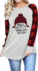 img 4 attached to Funny Christmas Shirts For Women: A Hilarious Twist On Xmas Sayings With Raglan Sleeve Tops