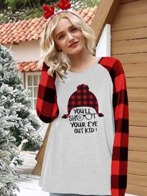 img 3 attached to Funny Christmas Shirts For Women: A Hilarious Twist On Xmas Sayings With Raglan Sleeve Tops