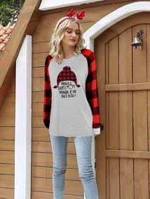 img 2 attached to Funny Christmas Shirts For Women: A Hilarious Twist On Xmas Sayings With Raglan Sleeve Tops