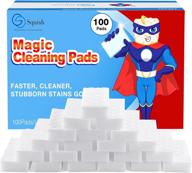 🧽 100-pack magic sponge erasers for walls, oven, kitchen, and shoes - melamine foam pads for universal cleaning, stain removal, and shoe scuff erasing логотип