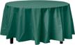 premium dark green plastic round tablecloth - 12 pack (84-inch) - exquisite quality for any occasion logo