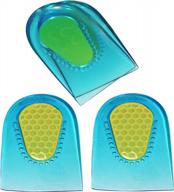 kidsole gel heel cups - lightweight heel cushions for kids with sensitive heels, plantar fasciitis, heel spurs, or ankle pain - 2 pairs (4 cups) logo