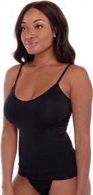 img 2 attached to 4-Pack Slim-Fit Shaping Camisoles By Rene Rofe - Compression Camis For Tummy And Waist Control - V-Neck, Scoop Neck, And Open Bust Designs