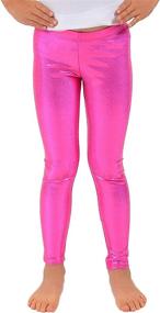 img 1 attached to GirlzWalk Leggings Liquid Metallic Footless Girls' Clothing : Leggings